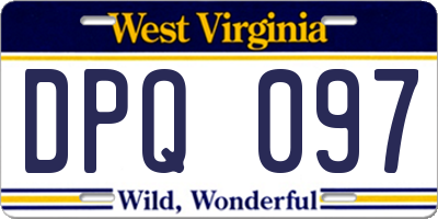 WV license plate DPQ097