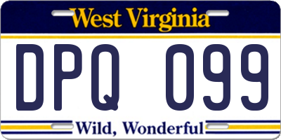 WV license plate DPQ099