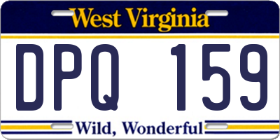 WV license plate DPQ159