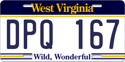 WV license plate DPQ167