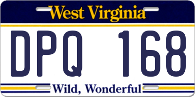 WV license plate DPQ168