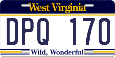 WV license plate DPQ170
