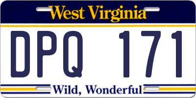 WV license plate DPQ171