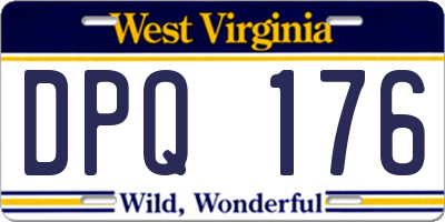 WV license plate DPQ176