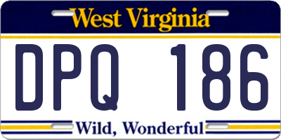 WV license plate DPQ186
