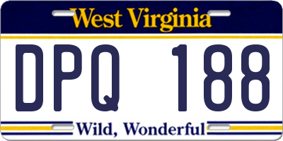 WV license plate DPQ188