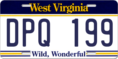 WV license plate DPQ199