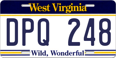 WV license plate DPQ248