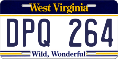 WV license plate DPQ264