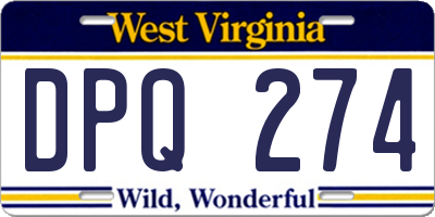 WV license plate DPQ274