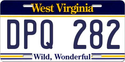 WV license plate DPQ282