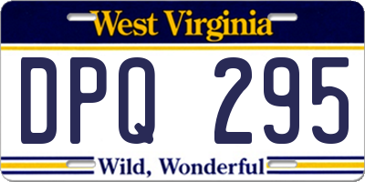 WV license plate DPQ295
