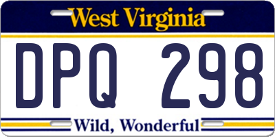 WV license plate DPQ298