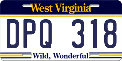 WV license plate DPQ318