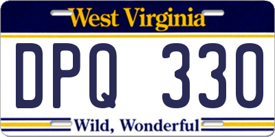 WV license plate DPQ330