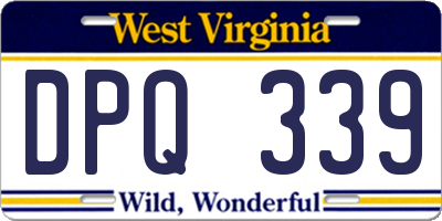 WV license plate DPQ339