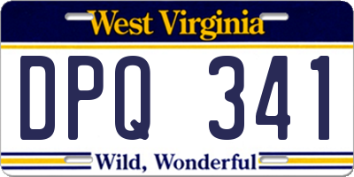 WV license plate DPQ341