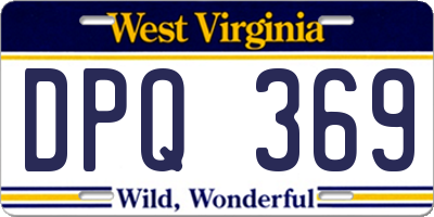 WV license plate DPQ369