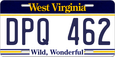 WV license plate DPQ462
