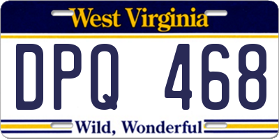 WV license plate DPQ468