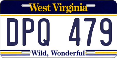 WV license plate DPQ479