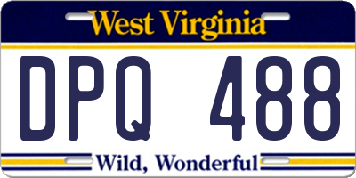 WV license plate DPQ488