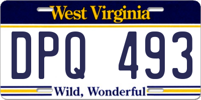 WV license plate DPQ493