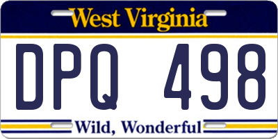 WV license plate DPQ498