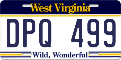 WV license plate DPQ499