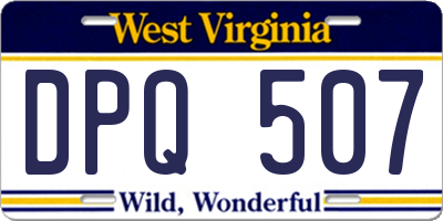 WV license plate DPQ507