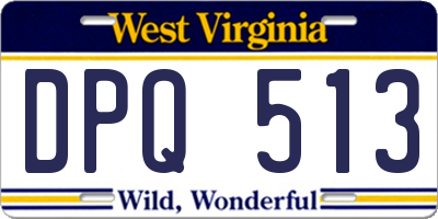 WV license plate DPQ513