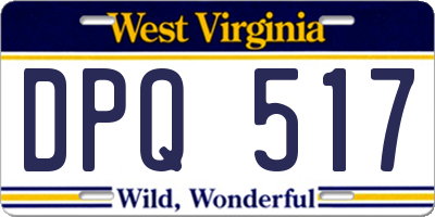 WV license plate DPQ517