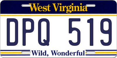 WV license plate DPQ519