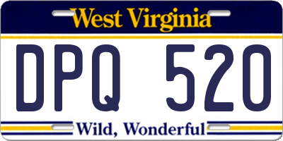 WV license plate DPQ520