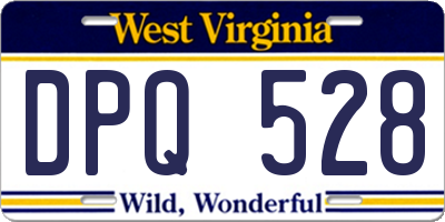 WV license plate DPQ528