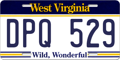 WV license plate DPQ529