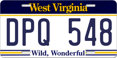 WV license plate DPQ548