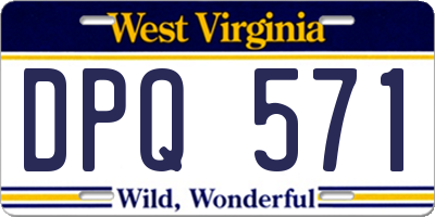 WV license plate DPQ571