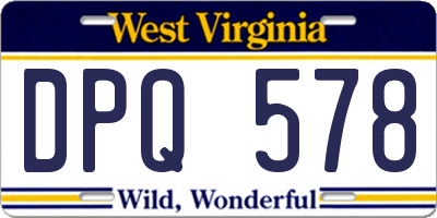 WV license plate DPQ578