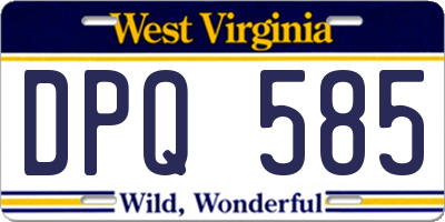 WV license plate DPQ585