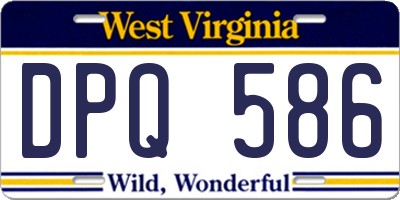 WV license plate DPQ586
