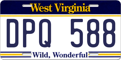 WV license plate DPQ588