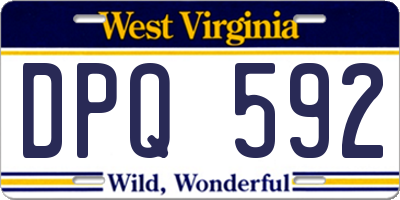 WV license plate DPQ592