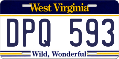 WV license plate DPQ593