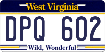 WV license plate DPQ602