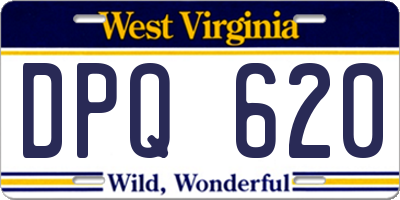 WV license plate DPQ620