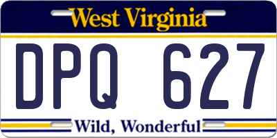 WV license plate DPQ627