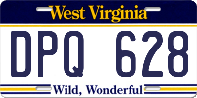 WV license plate DPQ628