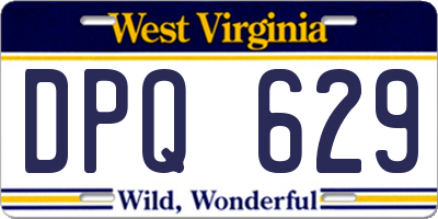 WV license plate DPQ629