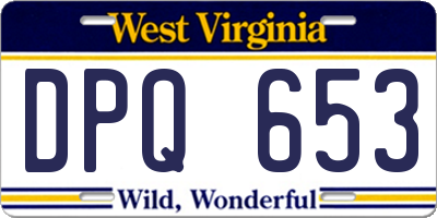 WV license plate DPQ653